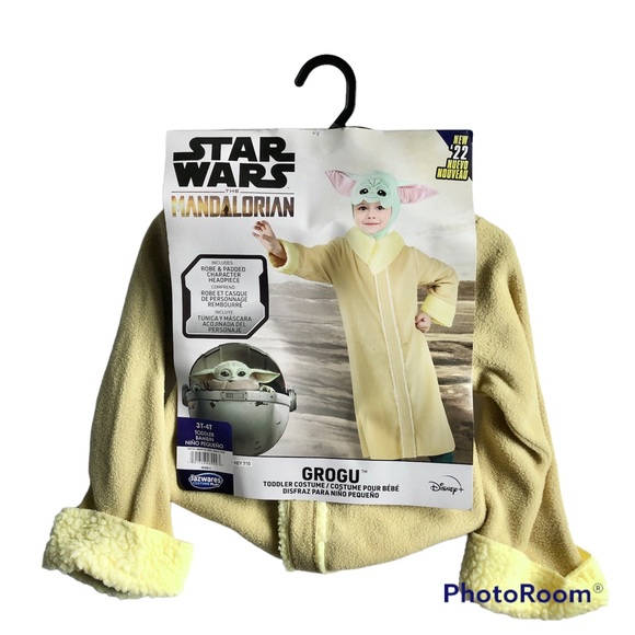 NEW Baby Yoda Grogu Costume Star Wars Mandalorian Toddler 3T-4T 2 Piece Set - Picture 2 of 15